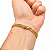 Pulseira Masculina Flat Laminada 7mm Banhada a Ouro 18K - Imagem 3