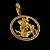Pingente São Jorge Vazado Cravejado Zircônia Banhado a Ouro 18K - Imagem 3
