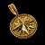 Pingente Medalha Rosa dos Ventos Cravejado Banhada a Ouro 18K - Imagem 4