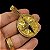 Pingente Medalha Rosa dos Ventos Cravejado Banhada a Ouro 18K - Imagem 3