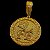 Pingente Medalha Fé Banhado a Ouro 18K - Imagem 1