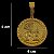 Pingente Medalha Fé Banhado a Ouro 18K - Imagem 2