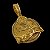 Pingente Medalha Tudo Passa Cravejado Banhado a Ouro 18K - Imagem 1