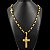 Cordão Tijolinho 8mm com Trava Dupla Banhado a Ouro 18K + Pingente Jesus Cravejado - Imagem 7