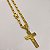 Cordão Tijolinho 8mm com Trava Dupla Banhado a Ouro 18K + Pingente Jesus Cravejado - Imagem 4
