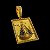 Pingente Medalha Nossa Senhora Cravejada Banhada a Ouro 18K - Imagem 3