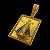 Pingente Medalha Nossa Senhora Cravejada Banhada a Ouro 18K - Imagem 1