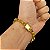 Pulseira Tijolinho 8mm com trava Dupla Banhada a Ouro 18K - Imagem 1