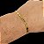 Pulseira Italiana Piastrine 4mm Fecho Duplo 750 Banhado a Ouro 18K - Imagem 4