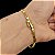 Pulseira Italiana Piastrine 4mm Fecho Duplo 750 Banhado a Ouro 18K - Imagem 2