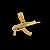 Pingente Fuzil Cravejado Banhado a Ouro 18K - Imagem 3