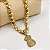 CORDÃO FRISO S FEMININO COM PINGENTE SACO DE DINHEIRO CIFRÃO BANHADA A OURO 18K - Imagem 7
