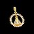 PINGENTE CRAVEJADO NOSSA SENHORA BANHADO A OURO 18K - Imagem 4