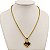 CORDÃO FEMININO PERUANO 4MM COM PINGENTE CORAÇÃO BANHADA A OURO 18K - Imagem 1