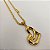 Cordão Feminino Peruano 4mm com Pingente Coração Grande Vazado Banhado a Ouro 18K - Imagem 4