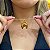 CORDÃO FEMININO CADEADO ALONGADO e PINGENTE FERRADURA Banhada a ouro 18K - Imagem 5