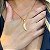 CORDÃO FEMININO CADEADO ALONGADO com PINGENTE PIMENTA Banhado a Ouro 18K - Imagem 2