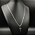 CORDÃO PIASTRINE 3MM + PINGENTE CRUCIFIXO BANHADO A PRATA 925 - Imagem 7