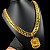 CORDÃO LACRAIA 20MM FECHO DUPLO 750 BANHADO  A OURO 18K + PINGENTE PLACA JESUS - Imagem 9