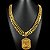 CORDÃO LACRAIA 20MM FECHO DUPLO 750 BANHADO  A OURO 18K + PINGENTE PLACA JESUS - Imagem 1