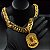 CORDÃO LACRAIA 20MM FECHO DUPLO 750 BANHADO  A OURO 18K + PINGENTE PLACA JESUS - Imagem 10