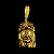 Pingente Rosto de Jesus Olhos Cravejados Banhado a Ouro 18K - Imagem 3