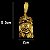 Pingente Rosto de Jesus Olhos Cravejados Banhado a Ouro 18K - Imagem 2