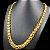 Cordão Dubai 13mm com Fecho Gaveta Duplo Banhado a Ouro 18K - Imagem 2