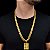 Cordão Dubai 13mm com Fecho Gaveta Duplo Banhado a Ouro 18K + Pingente Nossa Senhora Cravejado - Imagem 1