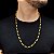 Cordão Tijolinho 8mm Fecho Duplo Banhado a Ouro 18K - Imagem 1