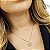 Cordão Veneziano Feminino com Pingente Estrela Cravejada Banhado a Ouro 18K - Imagem 1