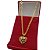 Cordão Feminino Luxo 3mm Banhado a Ouro 18K + Pingente Coração Trabalhado - Imagem 1