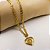 Cordão Feminino Luxo 3mm Banhado a Ouro 18K + Pingente Coração Trabalhado - Imagem 3
