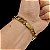 Pulseira Masculina 10mm Banhada a Ouro com Fecho Gaveta e Marcação 18K - Imagem 1