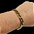 Pulseira Masculina 10mm Banhada a Ouro com Fecho Gaveta e Marcação 18K - Imagem 3