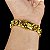 Pulseira 13mm Grummet Pitbull Fecho Duplo Banhado A Ouro 18k - Imagem 2