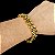 Pulseira 13mm Grummet Pitbull Fecho Duplo Banhado A Ouro 18k - Imagem 4
