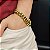 Pulseira 13mm Grummet Pitbull Fecho Duplo Banhado A Ouro 18k - Imagem 5