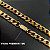 Cordão Masculino 10mm Banhado a Ouro Fecho Marcação 18K + Pingente Fuzil Cravejado - Imagem 3