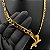 Cordão Masculino 10mm Banhado a Ouro Fecho Marcação 18K + Pingente Fuzil Cravejado - Imagem 7