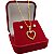 Conjunto Feminino Banhado a Ouro 18K + Pingente Coração Vazado com Brincos - Imagem 1