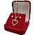 Conjunto Feminino Banhado a Ouro 18K + Pingente Coração Vazado com Brincos - Imagem 4
