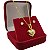 Conjunto Feminino Banhado a Ouro 18K – Cordão Veneziano com Coração e Brincos - Imagem 1