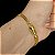 Pulseira Grumet Masculina 4mm Banhada a Ouro 18K com Fecho Duplo – Marcação 750 - Imagem 4
