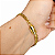 Pulseira Masculina Grumet 4mm Banhada a Ouro 18K com Fecho Duplo 750 - Imagem 1