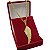 Cordão Elo Português 3mm 45cm Banhado a Ouro 18K com Pingente Asa de Anjo - Imagem 1