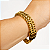 Pulseira Masculina 12mm Banhada a Ouro 18K com Fecho Magnético - Imagem 3