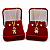 Conjunto Feminino Pingente Filho ou Filha Cravejado Banhado a Ouro 18K com Brincos - Imagem 4