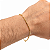 Pulseira Masculina Tijolinho 2mm Fecho Tradicional Banhada a Ouro 18K - Imagem 4