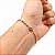 Pulseira Masculina Tijolinho 2mm Fecho Tradicional Banhada a Ouro 18K - Imagem 6